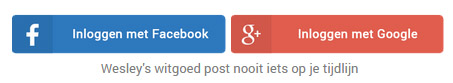 Eenvoudig inloggen met Google of Facebook